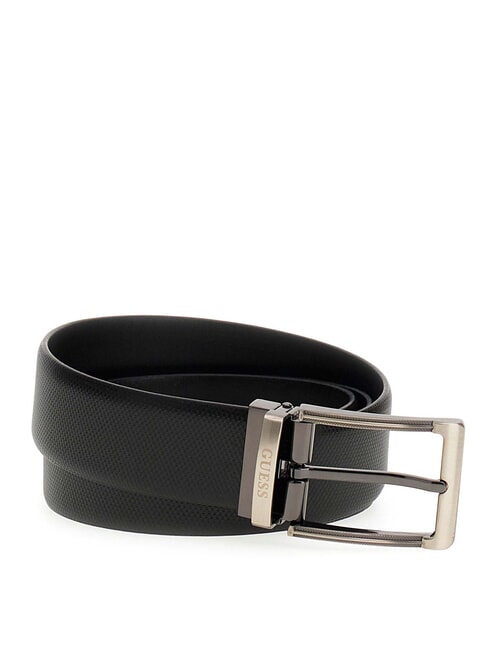 GUESS CASUAL Pasek skórzany CZARNY - Paski