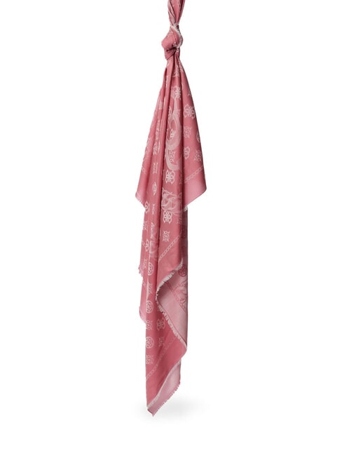 GUESS JACQUARD  Szalik logo ciemnej róży - Szaliki