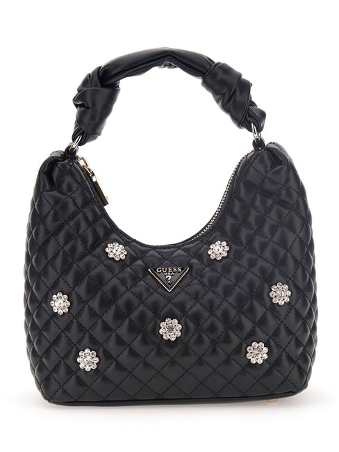 GUESS EVERLEE Torba na ramię Hobo CZARNY - Torby damskie