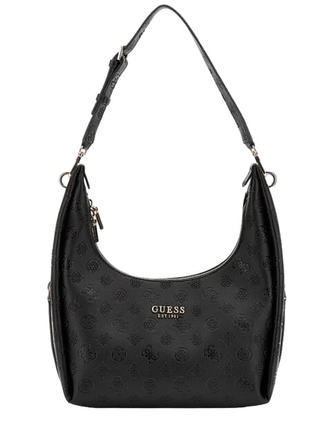 GUESS PHOEBE Torba na ramię czarne logo - Torby damskie