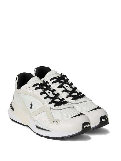 RALPH LAUREN TRACKSTER 275  Adidasy biało-czarne strony - Buty męskie