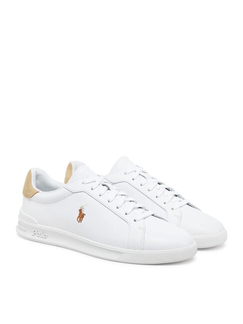 RALPH LAUREN HERITAGE COURT II  Skórzane trampki biały/granatowy pp - Buty męskie