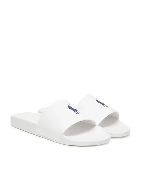 RALPH LAUREN POLO SLIDE Kapcie ceramiczny biały - Buty uniseks