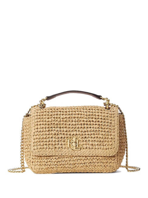 RALPH LAUREN SOPHEE 22 Torba słomkowa konwertowalna naturalna/lauren opalenizna - Torby damskie