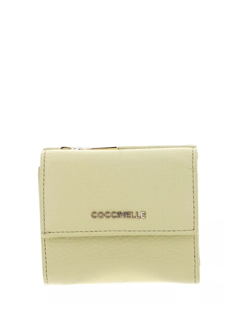COCCINELLE METALLIC SOFT Portfel ze skóry młotkowanej mycie wapnem - Portfele damskie