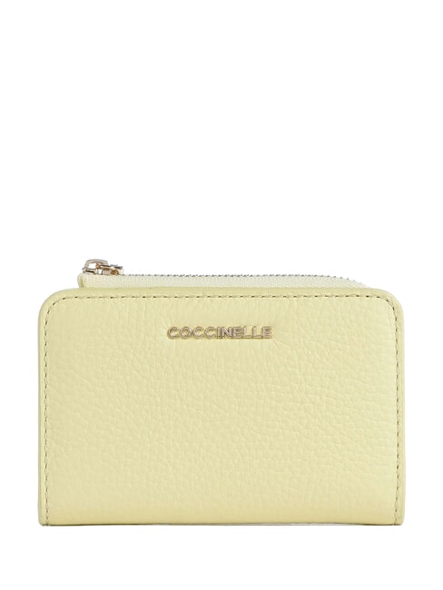 COCCINELLE METALLIC SOFT Skórzany uchwyt na karty mycie wapnem - Portfele damskie