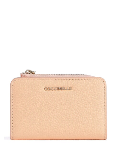 COCCINELLE METALLIC SOFT Skórzany uchwyt na karty wschód słońca - Portfele damskie