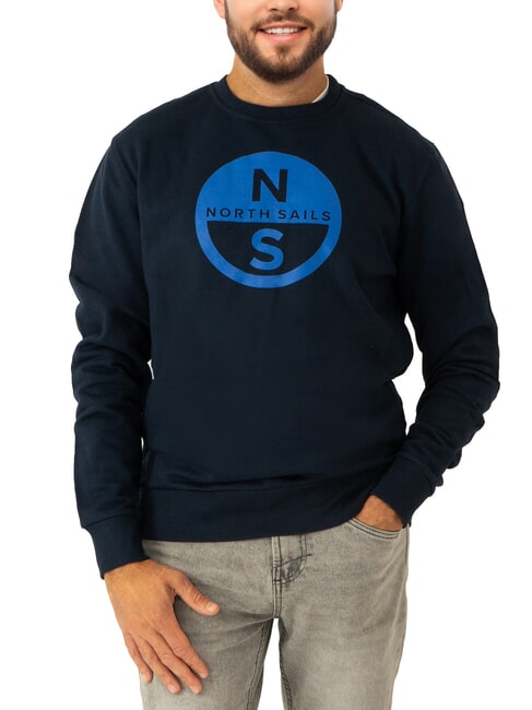 NORTH SAILS BASIC Bluza z okrągłym dekoltem i nadrukowanym logo kombinacja 1 - Bluzy męskie