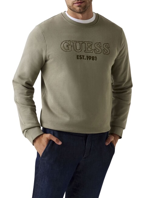 GUESS BEAU  Bluza z okrągłym dekoltem mchowo zielony - Bluzy męskie