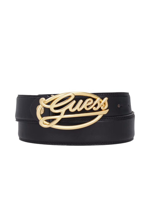 GUESS LOGO Skrócony pasek CZARNY - Paski
