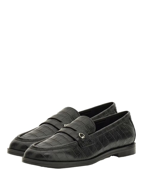 GUESS SADIEN Mokasyny CZARNY - Buty damskie