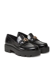 GUESS YANIKA Mokasyny na koturnie CZARNY - Buty damskie - 1