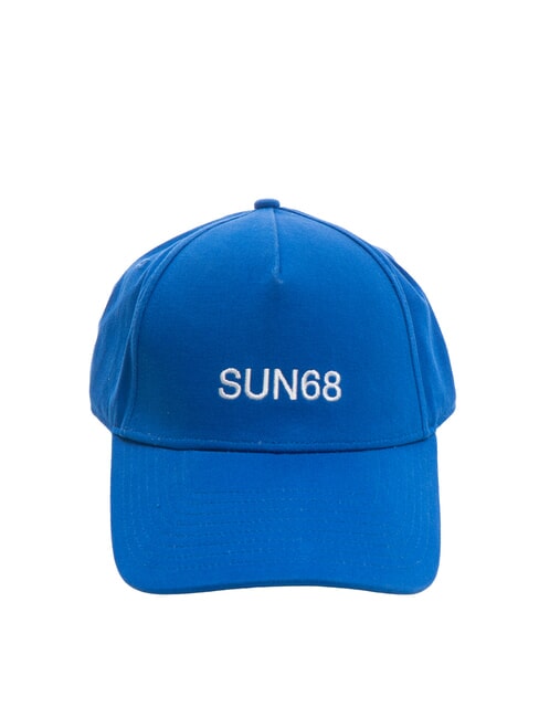 SUN68 LOGO Czapka baseballowa bawełniana niebieski - Włosy