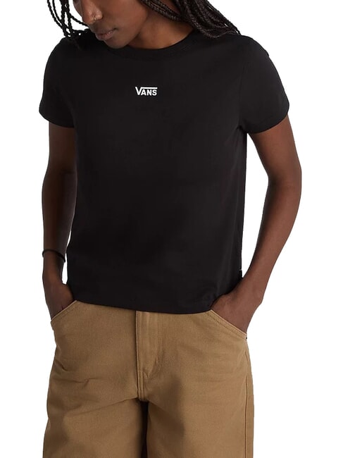 VANS BASIC MINI Koszulka bawełniana z krótkim rękawem czarny - Koszulki i topy damskie