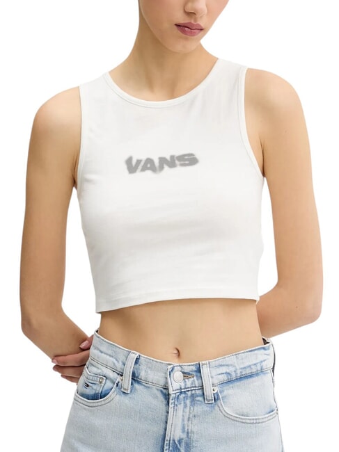 VANS BLUR Top z nadrukiem z logo, krótki top ptasie mleczko - Koszulki i topy damskie