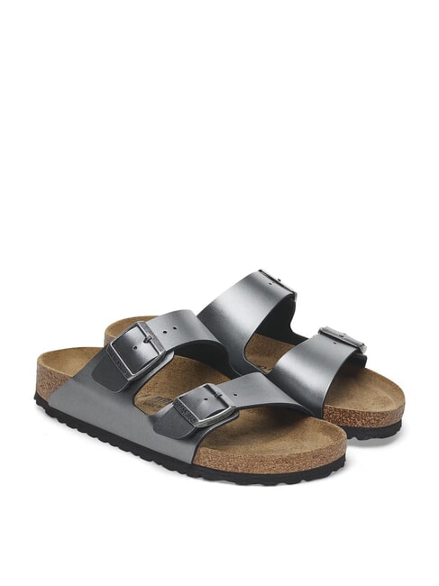 BIRKENSTOCK ARIZONA Metalowe sandały typu kapcie czarny - Buty damskie