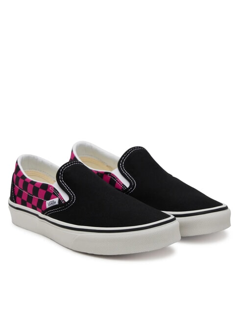 VANS CLASSIC POP CHECK Wsuwane trampki w kratkę malina róża - Buty uniseks