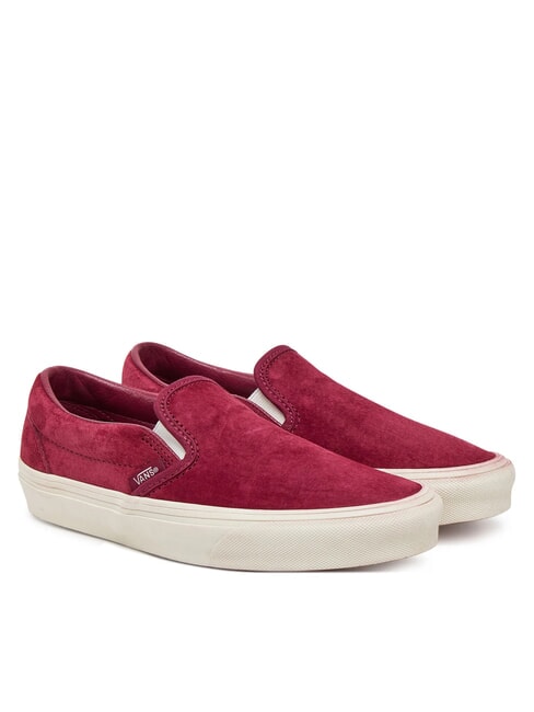 VANS CLASSIC Skórzane trampki typu slip-on rododendron - Buty uniseks