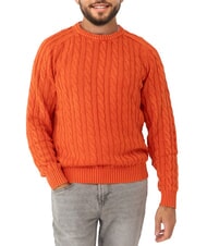 SUN68 VINTAGE Sweter z okrągłym dekoltem i dzianiny kablowej - Koszulki męskie