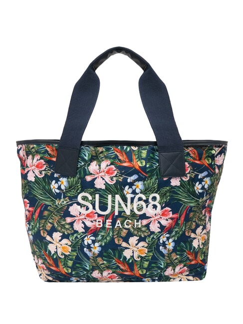 SUN68 LOGO BEACH Torba plażowa z płótna granatowy/fuksja - Torby damskie