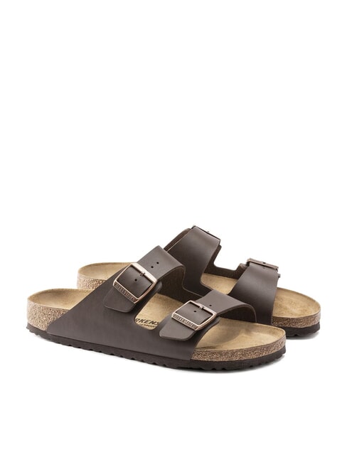 BIRKENSTOCK ARIZONA BIRKO FLOR Sandały z dwiema klamrami ciemnobrązowy - Buty uniseks