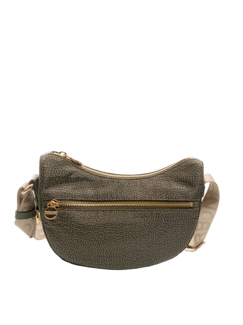 BORBONESE HOBO LUNA MINI ECO LINE Torba na ramię laur - Torby damskie