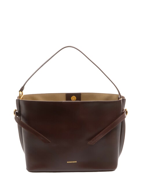 BORBONESE BRIDLE MEDIUM HOBO Skórzana torba na ramię kasztan/grzyb - Torby damskie