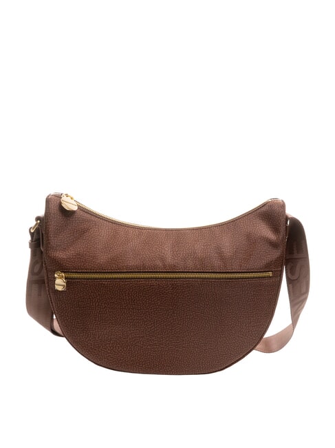 BORBONESE LUNA BAG MIDDLE ECO LINE Torba na ramię orzech laskowy - Torby damskie