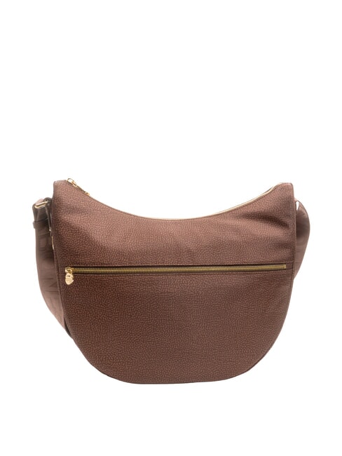 BORBONESE LUNA BAG MEDIUM Torba na ramię orzech laskowy - Torby damskie
