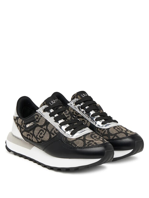 LIUJO EVELYN 915  Trampki damskie zamsz/srebro - Buty damskie