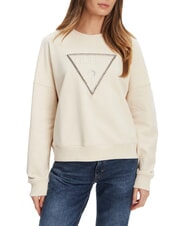 GUESS RACHELE TRIANGLE Bluza bawełniana r&oacute;ż waniliowy - Bluzy damskie - 1