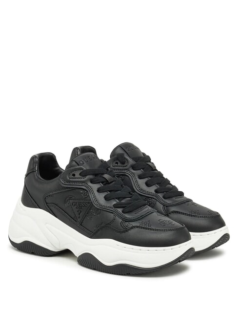 GUESS HAPYY  Wysokie trampki CZARNY - Buty damskie