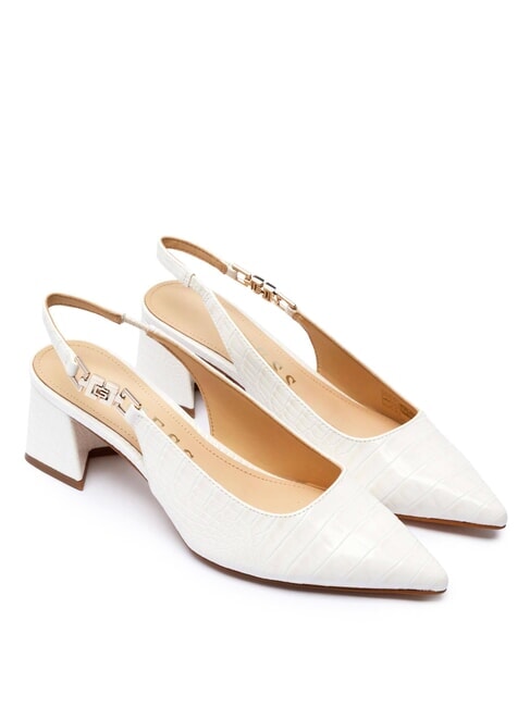 GUESS ZABELA Czółenka na obcasie 6 cm biały - Buty damskie