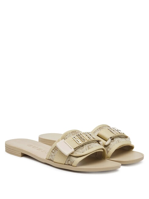 GUESS ELYZE 4 Sandały niskie złoto - Buty damskie