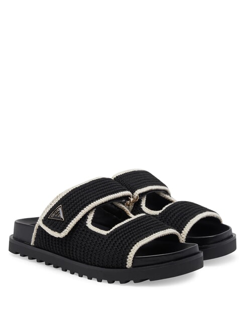 GUESS FADENNA  Sandały czarny/kremowy - Buty damskie