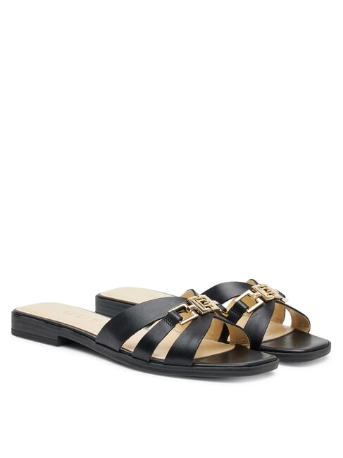 GUESS REALLA Sandały skórzane CZARNY - Buty damskie