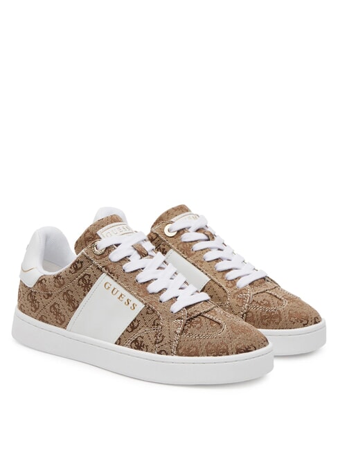 GUESS JRONE 5 Adidasy Beżowy/Brązowy - Buty damskie