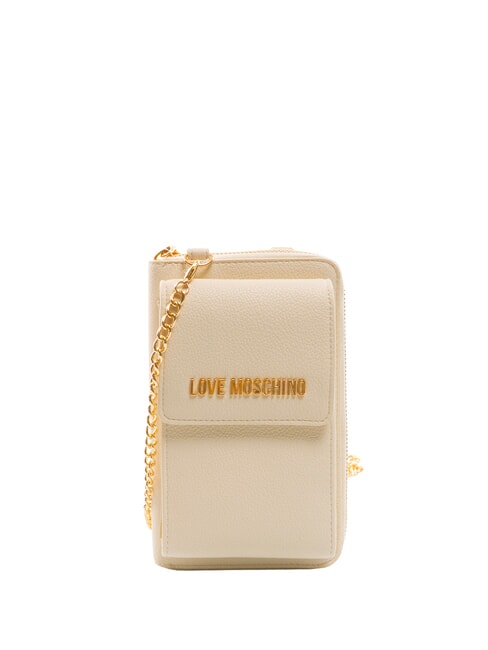 LOVE MOSCHINO JEWEL Portfel na smartfon kość słoniowa - Portfele damskie