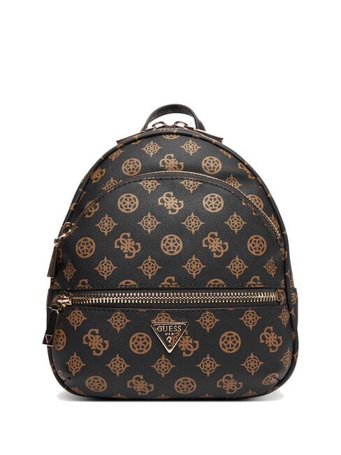 GUESS MANHATTAN 2 Mały plecak 4G z logo piwonii mochalog - Torby damskie