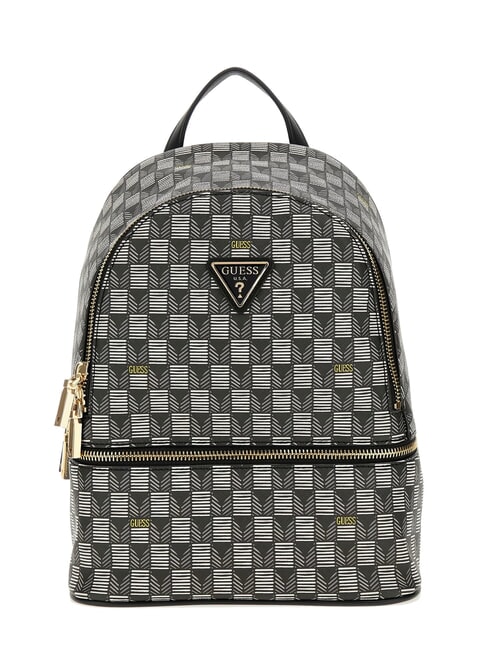 GUESS FOLLIE Plecak z nadrukiem logo Jet Set czarne logo - Torby damskie