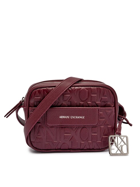 ARMANI EXCHANGE LIZ PEBBLE Torba na aparat z wytłoczonym logo rowek - Torby damskie