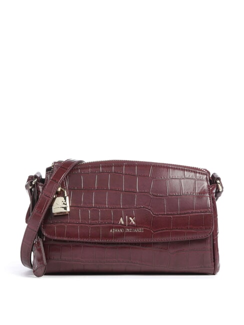 ARMANI EXCHANGE JANE CROCO Torba na ramię z nadrukiem krokodyla rowek - Torby damskie