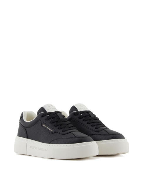 ARMANI EXCHANGE KURT MINI-TUMBLED Trampki z wysoką podeszwą czarny - Buty damskie