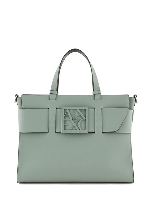 ARMANI EXCHANGE A|X BUCKLE Torebka z paskiem na ramię szałwia - Torby damskie