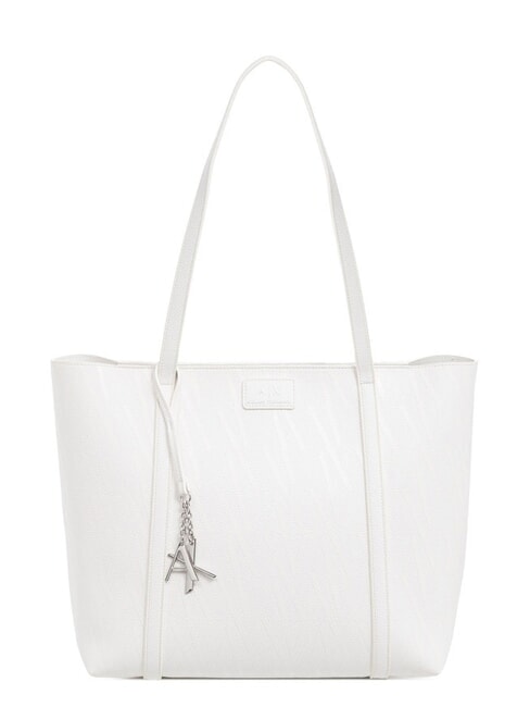ARMANI EXCHANGE SILVYE MONOGRAM Torba na zakupy na ramię fantazyjny biały - Torby damskie