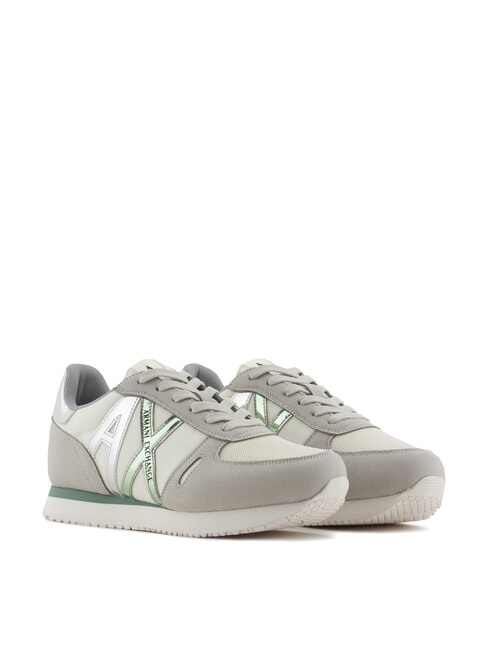 ARMANI EXCHANGE RIO Adidasy szary+mroźna zieleń - Buty damskie