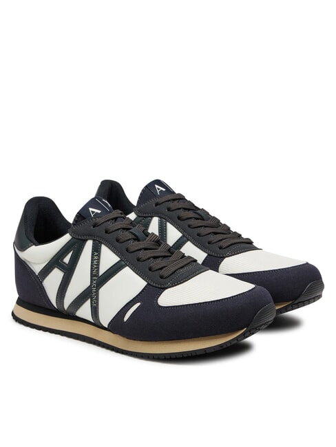 ARMANI EXCHANGE RIO Niskie trampki d.navy+j.set+off.wht - Buty męskie