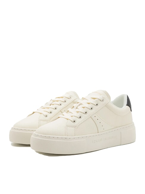 ARMANI EXCHANGE A|X Adidasy ecru+czarny - Buty damskie