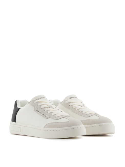 ARMANI EXCHANGE A|X Trampki z kontrastowymi detalami ecru+czarny - Buty damskie