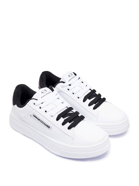 ARMANI EXCHANGE A|X Trampki na platformie op.biały+czarny - Buty damskie